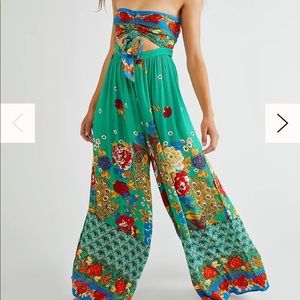 Free People Bali Birds of Paradise Jumpsuit, size M, NWOT